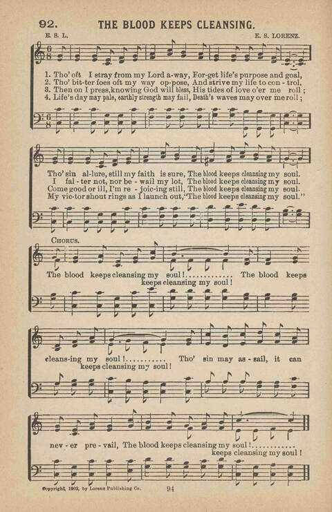 Praise Ye: a collection of sacred songs page 94