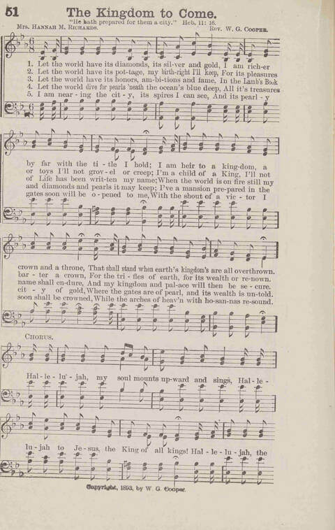 Pearls of Paradise: a collection of the song-gems of the ages, containing hymns and music suited for every service of the Christian church (Part One) page 52