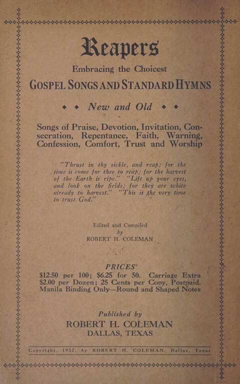Reapers: Embracing the Choicest Gospel Songs and Standard Hymns, New & Old page i