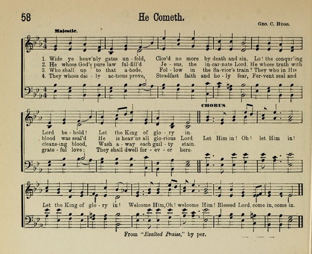 Royal Gems: a new and choice collection of Sunday school songs page 58
