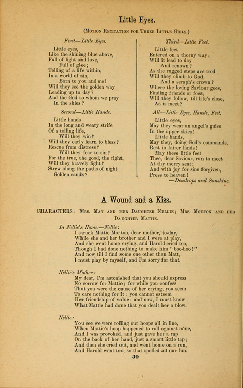 Recitations Song and Story: for Sunday and day schools, primary and intermediate Departments page 30