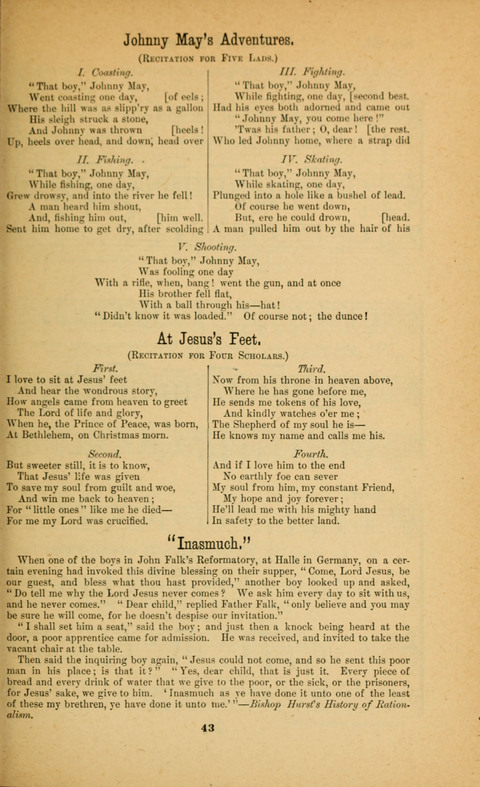 Recitations Song and Story: for Sunday and day schools, primary and intermediate Departments page 43