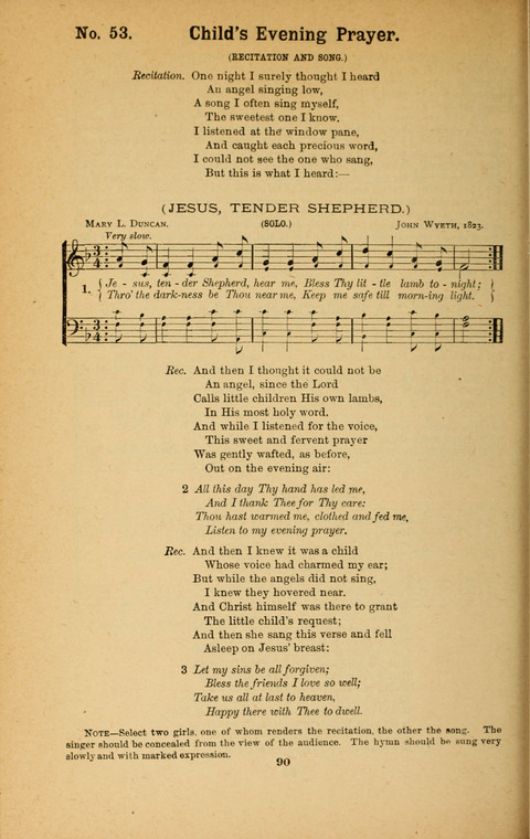 Recitations Song and Story: for Sunday and day schools, primary and intermediate Departments page 90