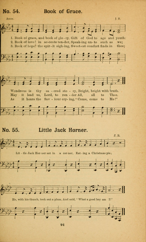Recitations Song and Story: for Sunday and day schools, primary and intermediate Departments page 91