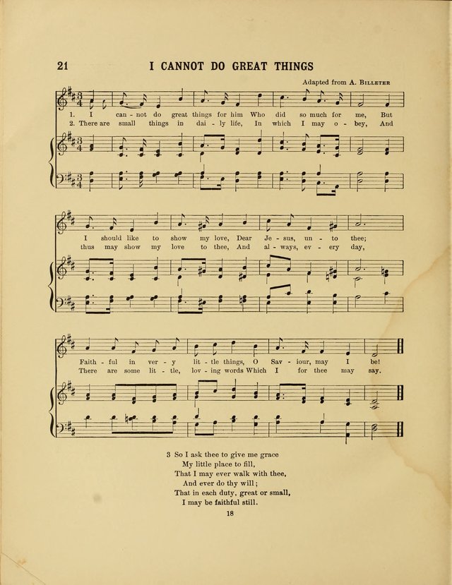 Songs for Little People: for use in Sunday-School, the kindergarten and the home page 20