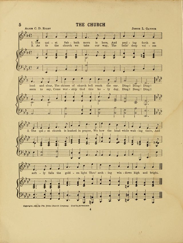 Songs for Little People: for use in Sunday-School, the kindergarten and the home page 4