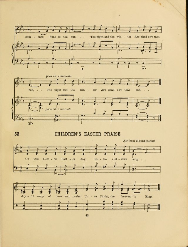 Songs for Little People: for use in Sunday-School, the kindergarten and the home page 45