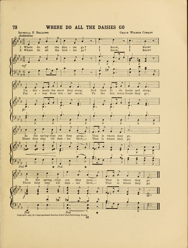 Songs for Little People: for use in Sunday-School, the kindergarten and the home page 65