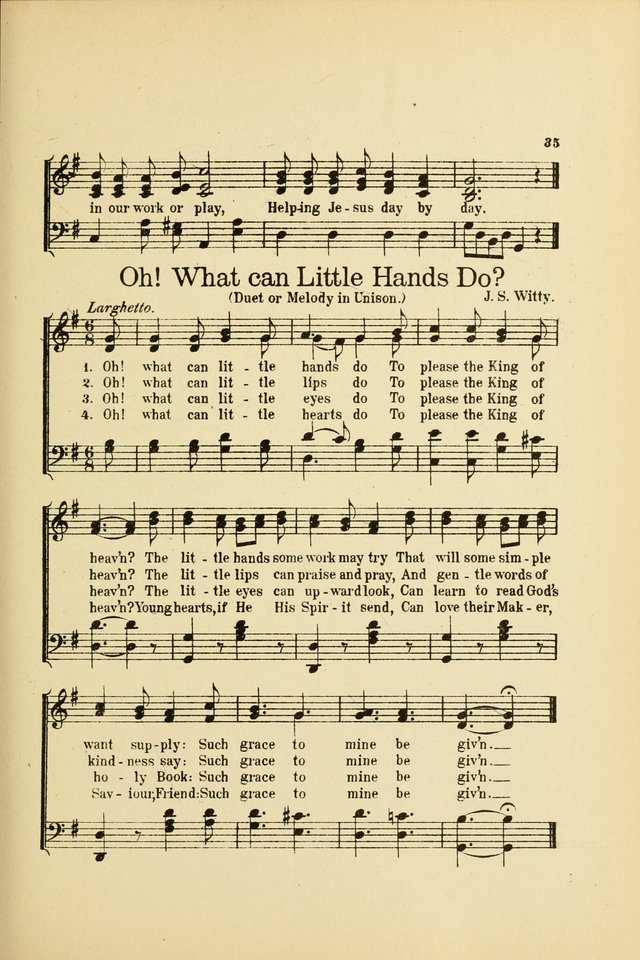Songs for Little Singers: A Collection of easy pieces for Beginners and Primary Departments of the Sunday School and for use at home page 35