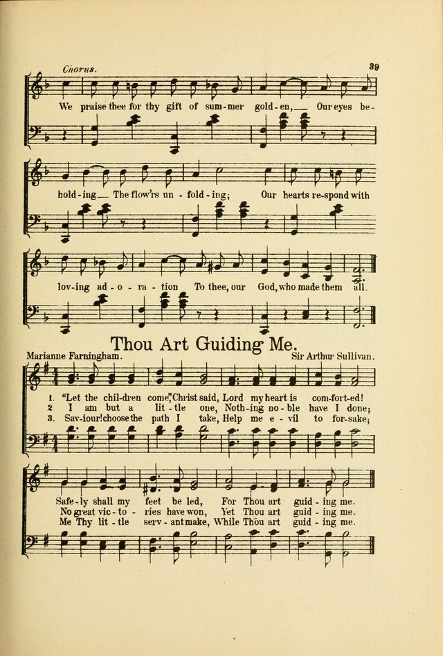 Songs for Little Singers: A Collection of easy pieces for Beginners and Primary Departments of the Sunday School and for use at home page 39