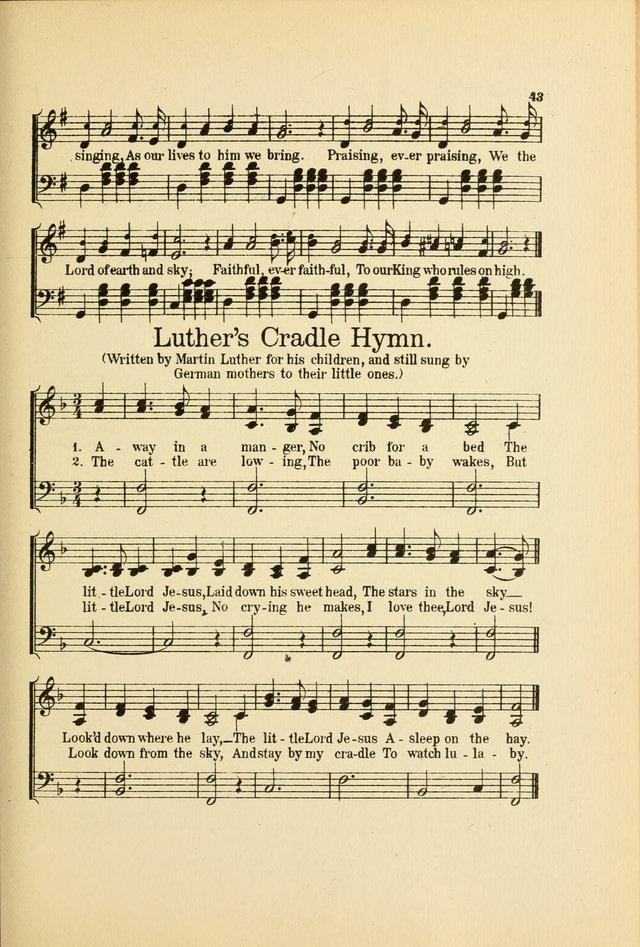 Songs for Little Singers: A Collection of easy pieces for Beginners and Primary Departments of the Sunday School and for use at home page 43