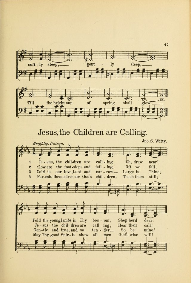 Songs for Little Singers: A Collection of easy pieces for Beginners and Primary Departments of the Sunday School and for use at home page 47