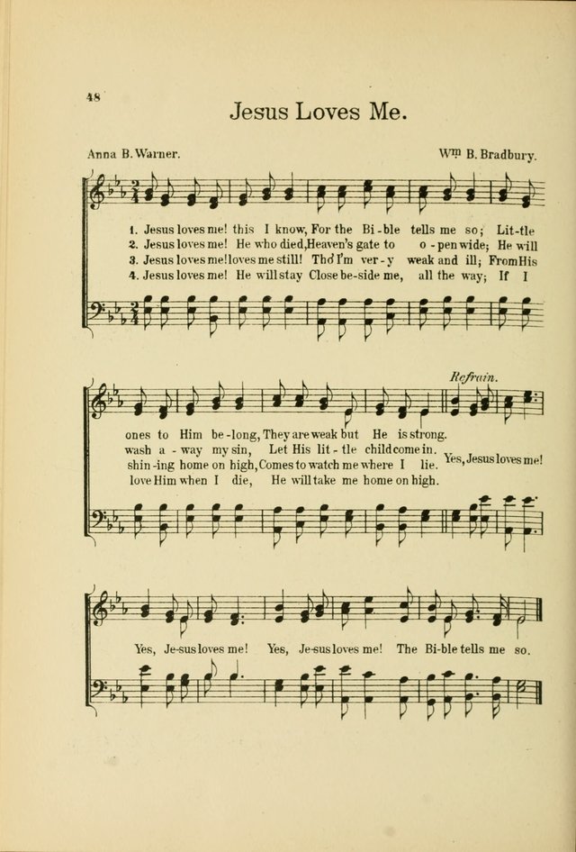 Songs for Little Singers: A Collection of easy pieces for Beginners and Primary Departments of the Sunday School and for use at home page 48