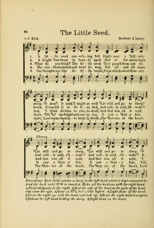 Songs for Little Singers: A Collection of easy pieces for Beginners and Primary Departments of the Sunday School and for use at home page 64