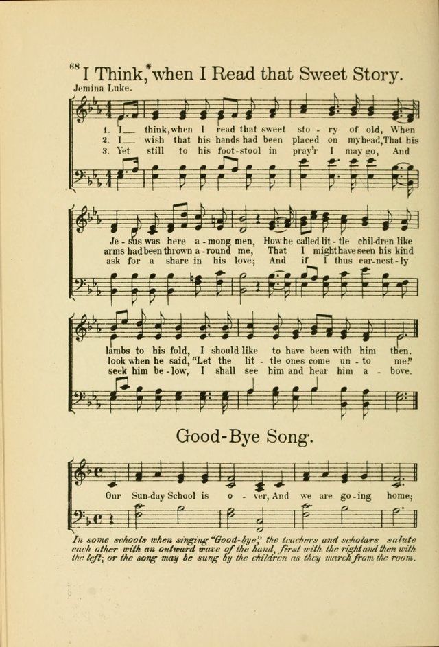 Songs for Little Singers: A Collection of easy pieces for Beginners and Primary Departments of the Sunday School and for use at home page 68