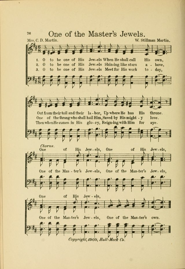 Songs for Little Singers: A Collection of easy pieces for Beginners and Primary Departments of the Sunday School and for use at home page 76
