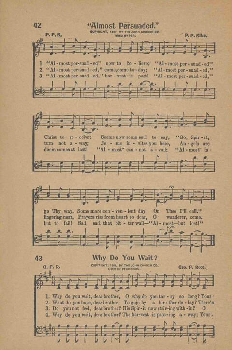 Songs for Soul-winning: for the Ohio Christian Endeavor Union page 42