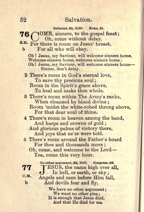 Salvation Army Songs page 52