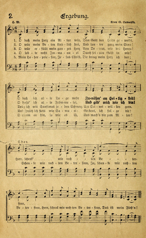 Sänger-Bote: ein Liederbuch für Kirche und Haus (4th. ed.) page 2