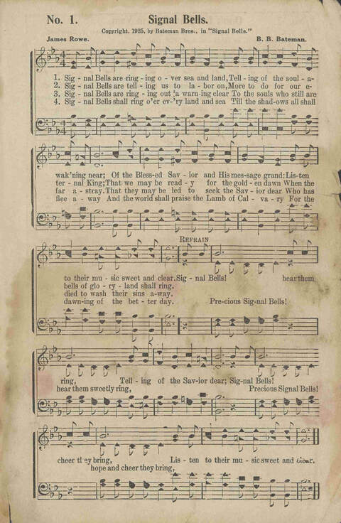 Signal Bells: for the song service page 1