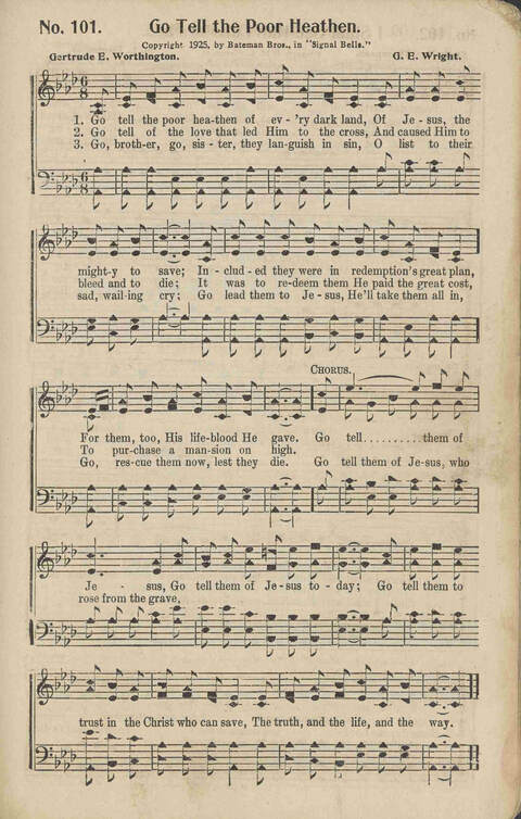 Signal Bells: for the song service page 101
