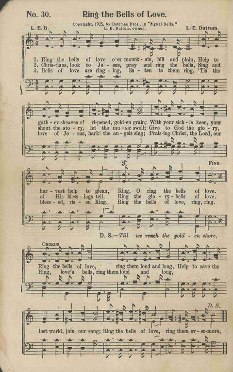 Signal Bells: for the song service page 30