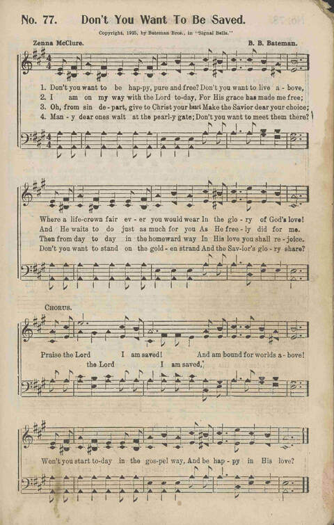 Signal Bells: for the song service page 77