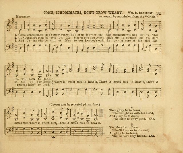 The Silver Chime: a cluster of Sabbath school melodies, tunes, sentences, chants, etc., for the use of children and teachers in their school exercises, devotions, and recreations, to which is added... page 29