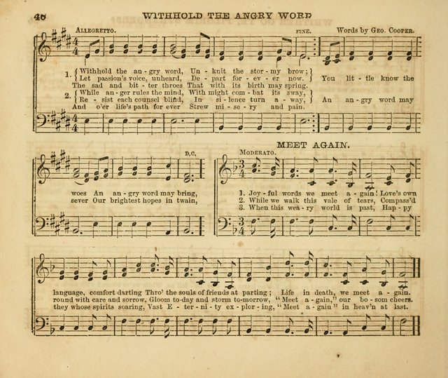 The Silver Chime: a cluster of Sabbath school melodies, tunes, sentences, chants, etc., for the use of children and teachers in their school exercises, devotions, and recreations, to which is added... page 44