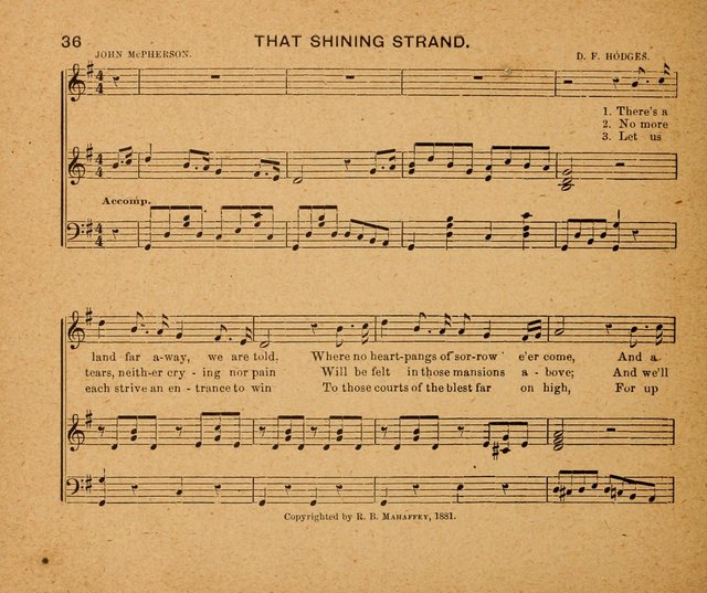 Sabbath Carols: a compilation of original, new, and beautiful music specially adapted for the Sabbath School (also an excellent book for Praise Meetings, Social Gatherings, and the Home Circle) page 36
