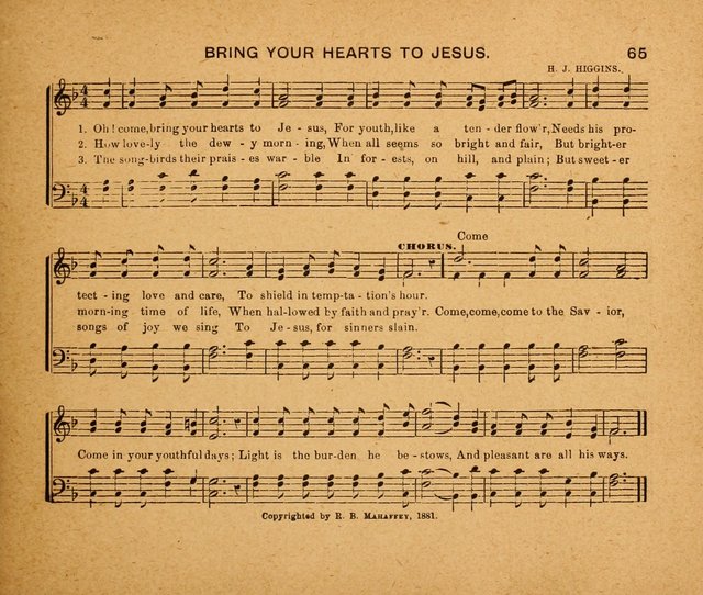 Sabbath Carols: a compilation of original, new, and beautiful music specially adapted for the Sabbath School (also an excellent book for Praise Meetings, Social Gatherings, and the Home Circle) page 65