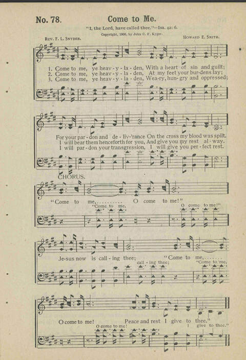 Sacred Chimes: a book of new and old hymns and tunes. For use in church services, revival meetings, Sunday schools, young peoples societies, singing schools and conventions page 71