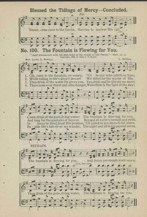 Sacred Chimes: a book of new and old hymns and tunes. For use in church services, revival meetings, Sunday schools, young peoples societies, singing schools and conventions page 91