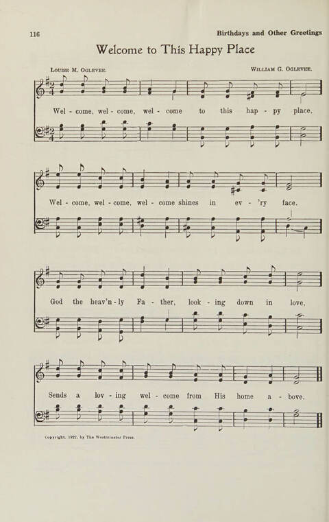 Songs for Children: A Collection of hymns and other songs for smaller children page 116