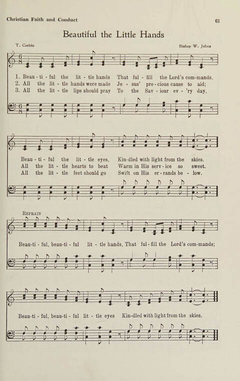 Songs for Children: A Collection of hymns and other songs for smaller children page 61