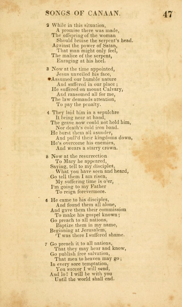 Songs of Canaan, or the Millennial Harmonist: a collection of hymns and tunes designed for social devotion page 52