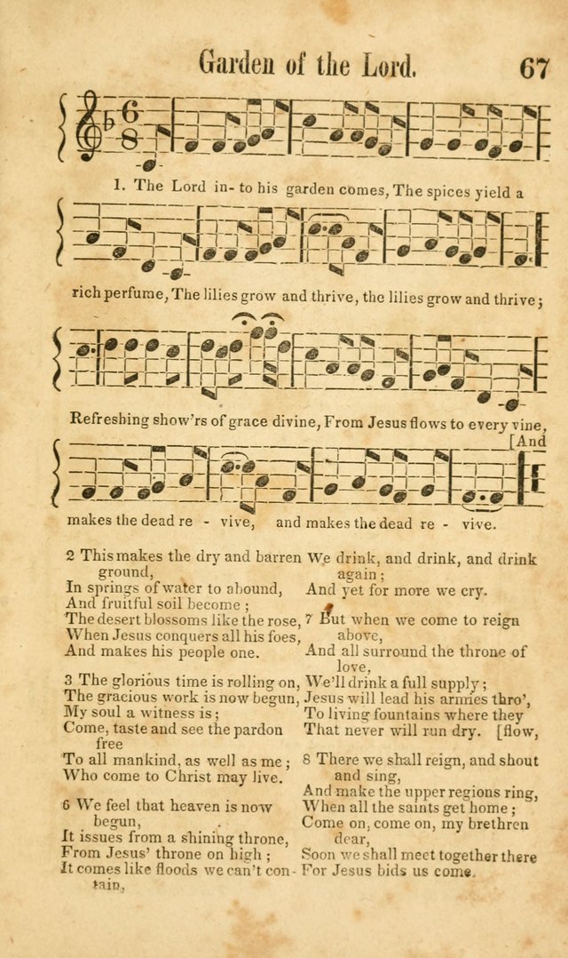 Songs of Canaan, or the Millennial Harmonist: a collection of hymns and tunes designed for social devotion page 72