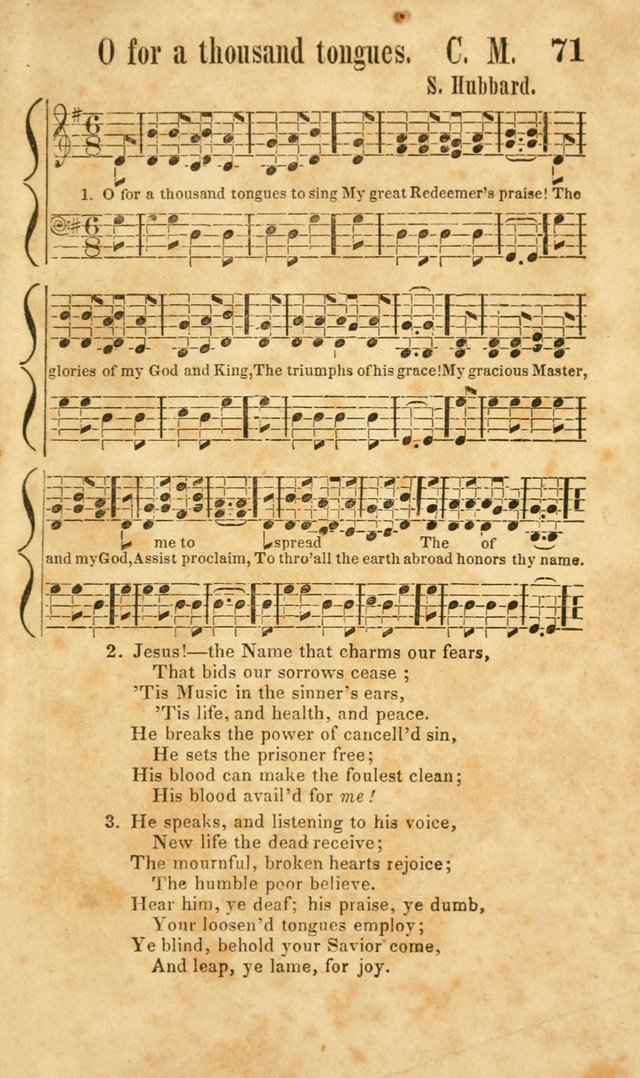 Songs of Canaan, or the Millennial Harmonist: a collection of hymns and tunes designed for social devotion page 76