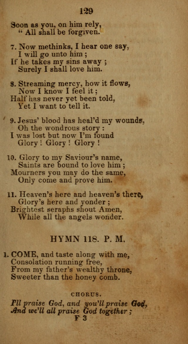 Social and Camp-meeting Songs, for the Pious (9th ed. enl.) page 129