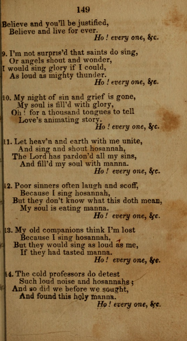 Social and Camp-meeting Songs, for the Pious (9th ed. enl.) page 149