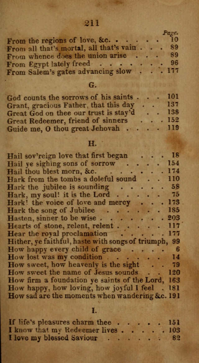 Social and Camp-meeting Songs, for the Pious (9th ed. enl.) page 211