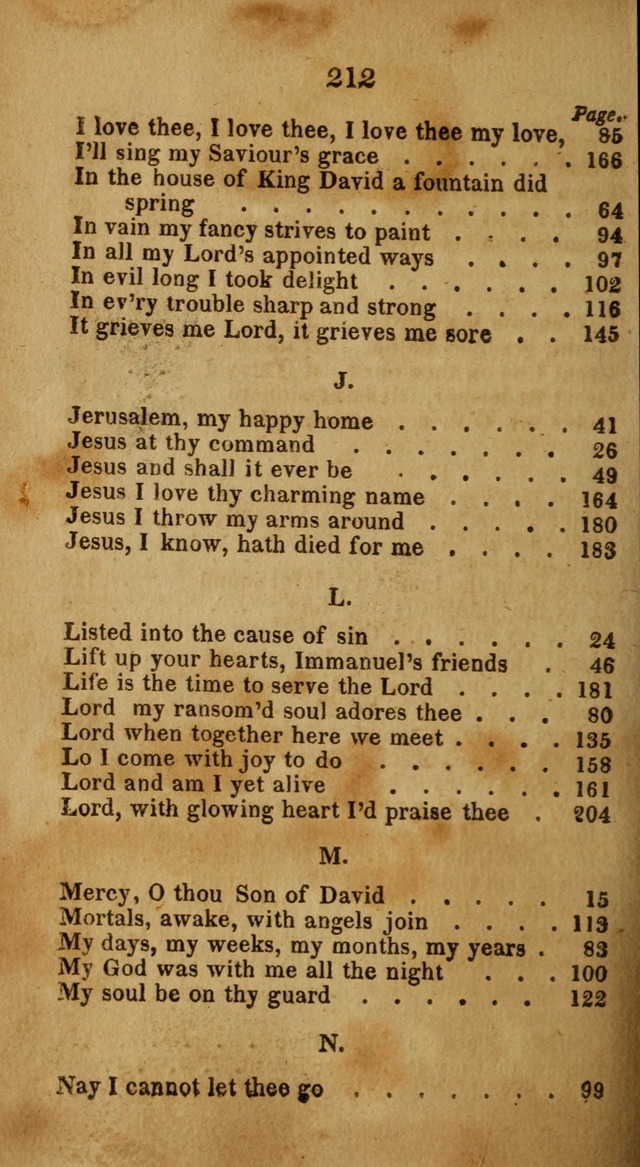 Social and Camp-meeting Songs, for the Pious (9th ed. enl.) page 212