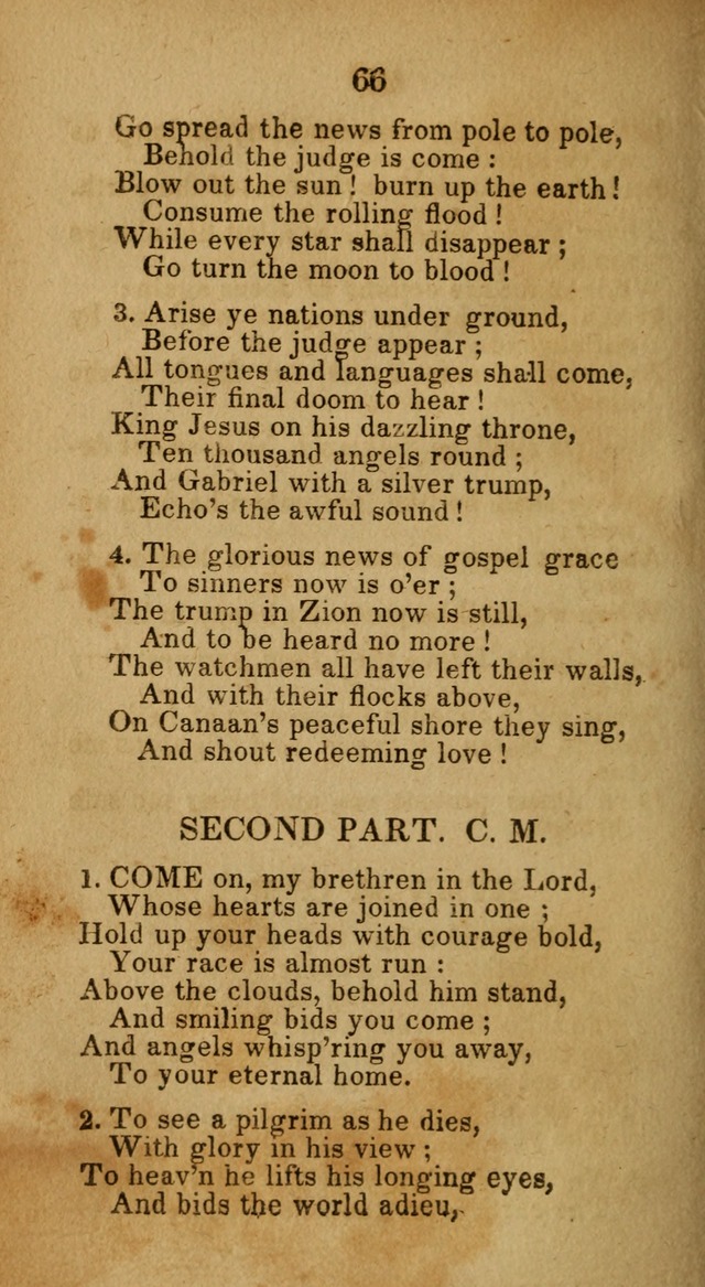 Social and Camp-meeting Songs, for the Pious (9th ed. enl.) page 66