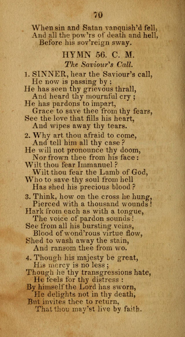 Social and Camp-meeting Songs, for the Pious (9th ed. enl.) page 70