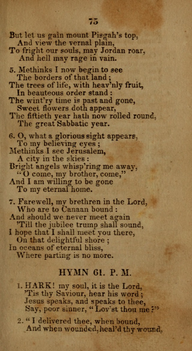 Social and Camp-meeting Songs, for the Pious (9th ed. enl.) page 75