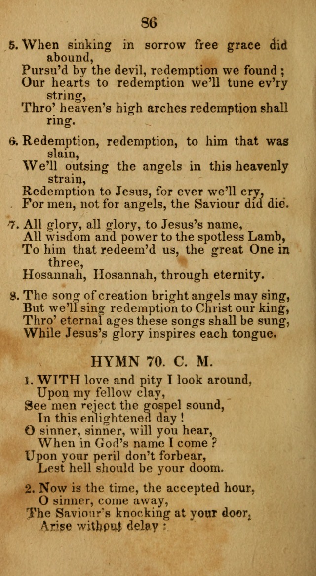 Social and Camp-meeting Songs, for the Pious (9th ed. enl.) page 86