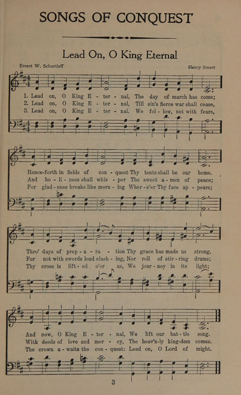 Songs of Conquest: for Use in Public Worship, Prayer Services, Camp Meetings, Evangelistic Campaigns, Young People