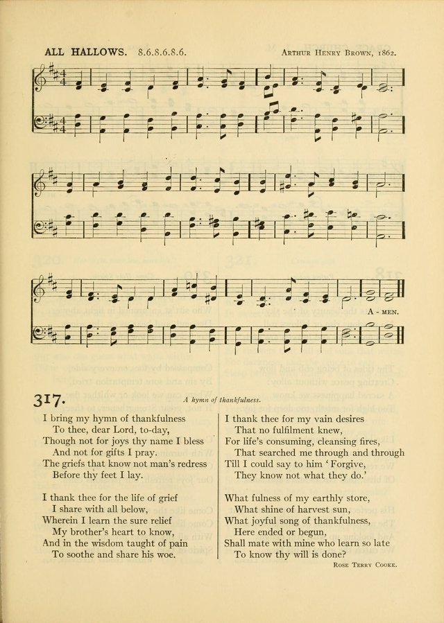 Services for Congregational Worship. The New Hymn and Tune Book page 317