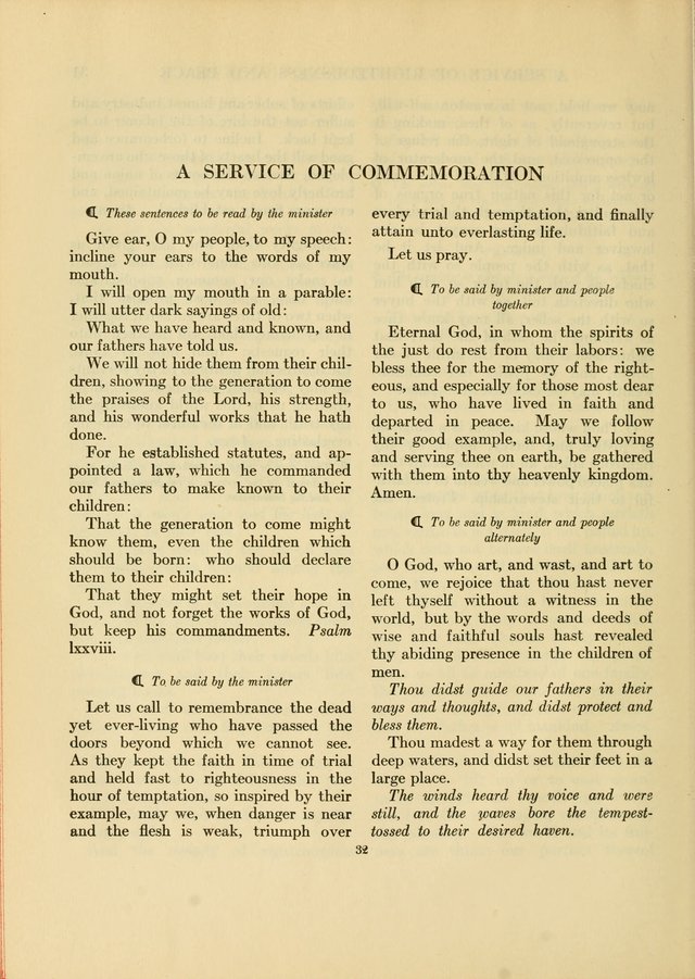 Services for Congregational Worship. The New Hymn and Tune Book page 32