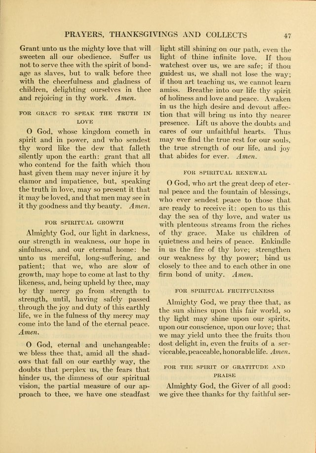 Services for Congregational Worship. The New Hymn and Tune Book page 47